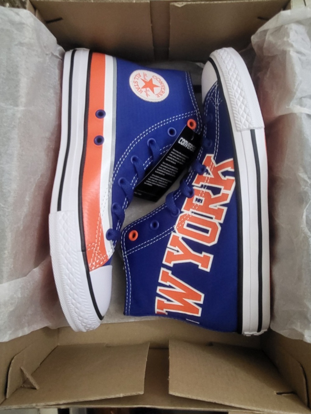 Converse Orange, Black and Blue Stacked Shoe Boxes